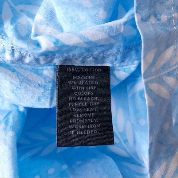 Saks Fifth Avenue Graphic Lightweight Cotton Shirt Button Front XL New - Picture 7 of 10